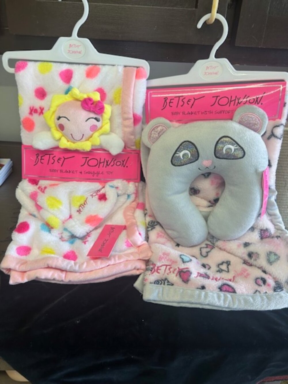 Betsey Johnson Baby Blanket with Doll OR with Neck Pillow, New w/ Tags, Pick One